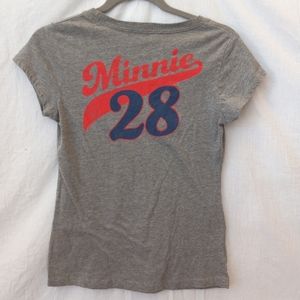 Girls gray Minnie Mouse short sleeved t-shirt, size medium
